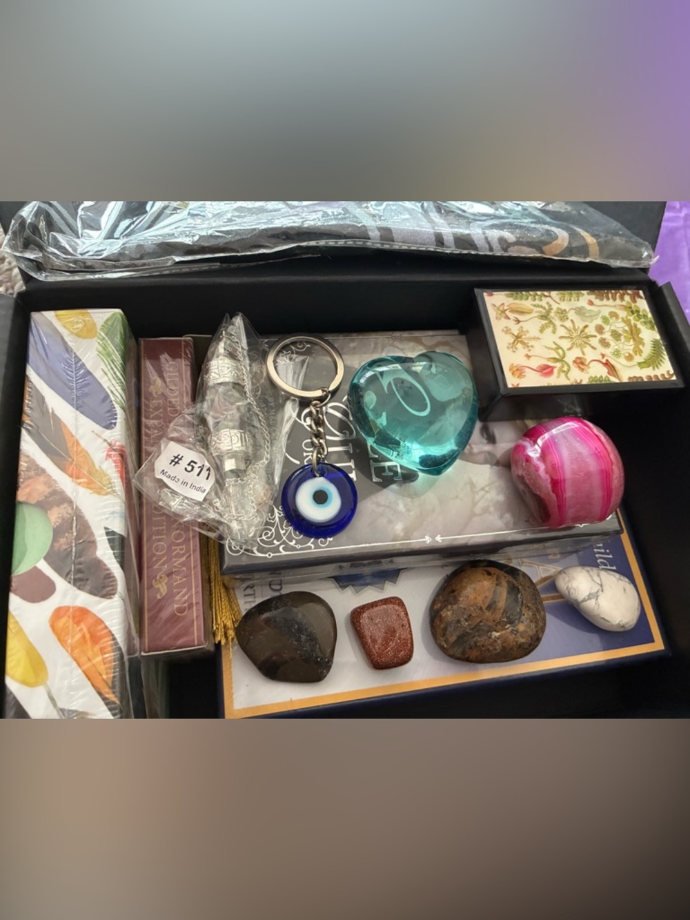 🔮 21 Piece Tarot Cards and Crystals Gift Box - 4 Tarot Card and 12 Crystals ⚡️